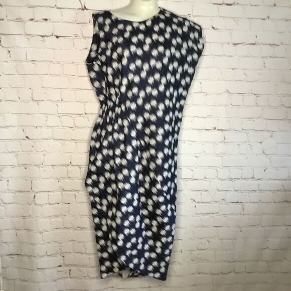 NWOT Zero Maria Cornejo Assymetric Design Blue Dress Size 4. - Picture 3 of 14